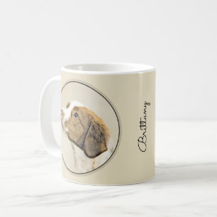 Brittany Painting - Cute Original Hund Art Kaffemugg