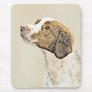 Brittany Painting - Cute Original Hund Art Musmatta
