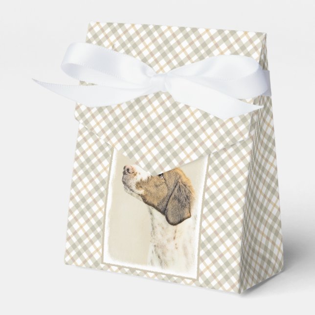 Brittany Painting - Cute Original Hund Art Presentaskar (Framsidan Sidan)
