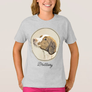 Brittany Painting - Cute Original Hund Art T-Shirt
