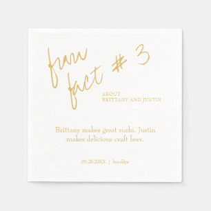 Brittany Simple Guld Roligt Fact #3 Bröllop Pappersservett