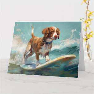 Brittany Spain Beach Surfing Painting Kort