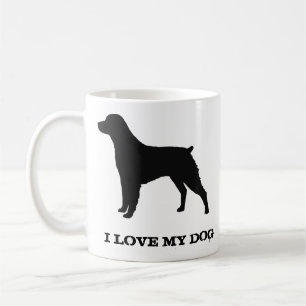 Brittany Spain Hund aveln Silhouettes Anpassningsb Kaffemugg
