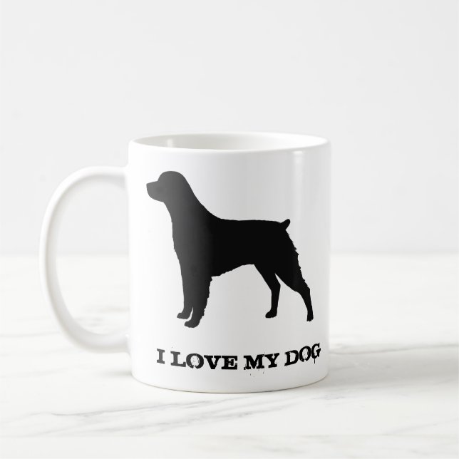 Brittany Spain Hund aveln Silhouettes Anpassningsb Kaffemugg (Vänster)