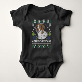 Brittany Spain Hund aveln Ugly jul Sweater Tee