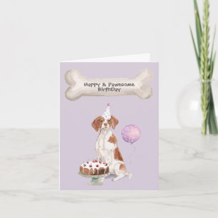 Brittany Spain Hund Party Firande Decor Helgkort