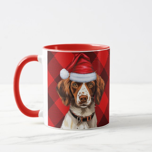 Brittany Spain Hund Red Buffalo Play jul Mugg (Vänster)