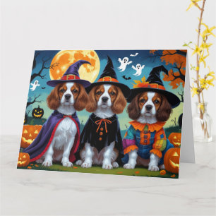 Brittany Spain Hundar Pumpkin Halloween Funny Kort