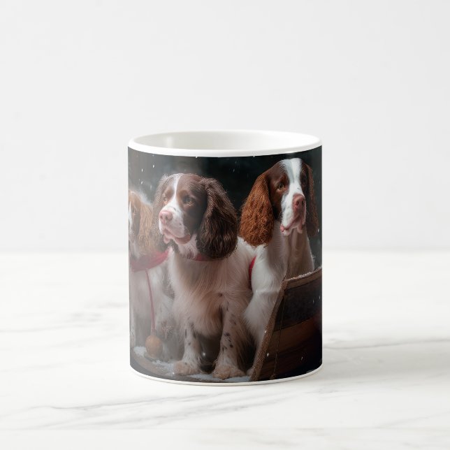 Brittany Spain Snowy Sleigh juldekalor Kaffemugg (Center)