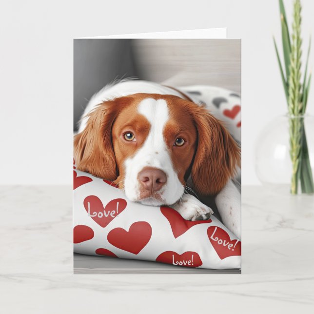 Brittany Spain Valentine Card Tack Kort (Framsida)