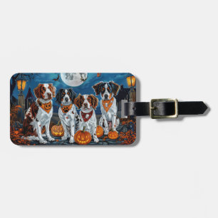 Brittany spanel Halloween Spooky Bagagebricka