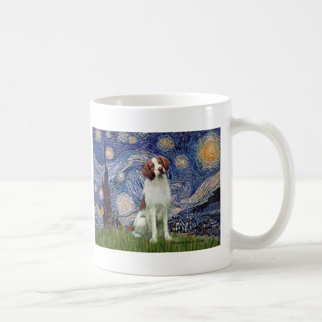 Brittany Spaniel 3 - Stjärnkväll Kaffemugg (Höger)