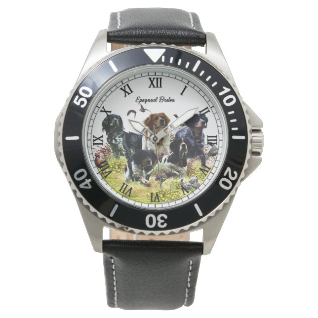 Brittany Spaniel Armbandsur (Framsida)
