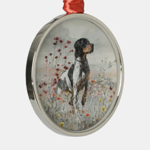 Brittany spaniel Ceramic Ornament