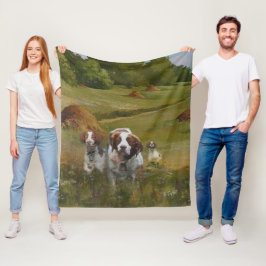 Brittany Spaniel Fleecefilt