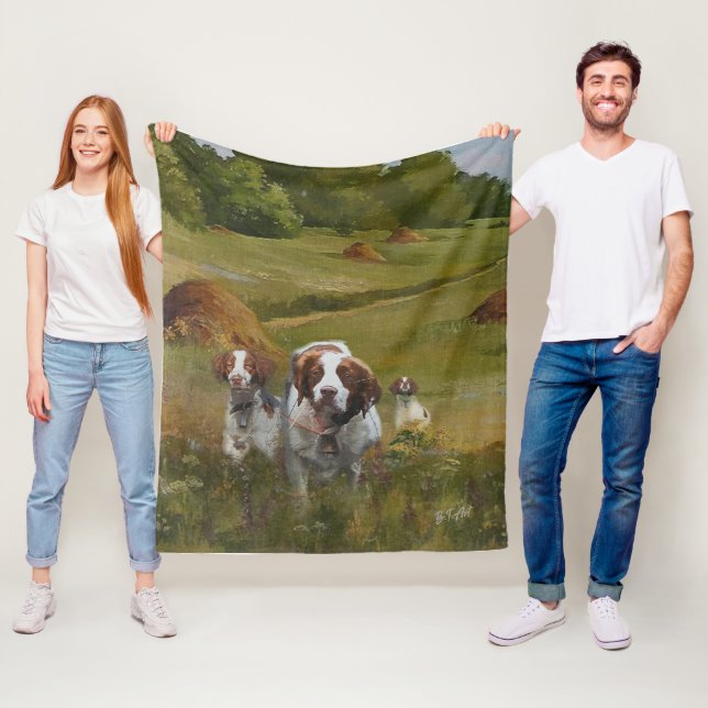 Brittany Spaniel  Fleecefilt (På plats)