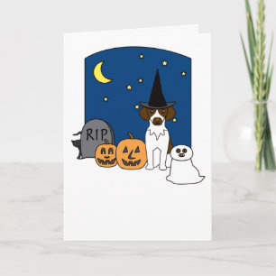 Brittany Spaniel Halloween Kort