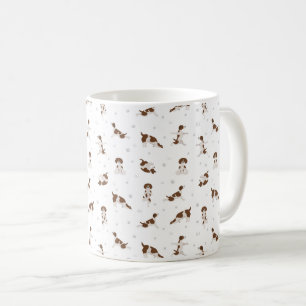 Brittany spaniel hund gör yoga kaffemugg