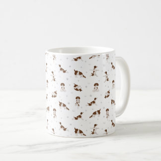 Brittany spaniel hund gör yoga kaffemugg