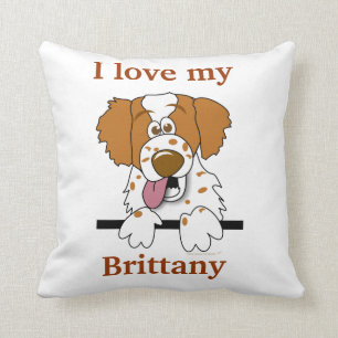 Brittany Spaniel Hund Heminredning Kudde Jag älska