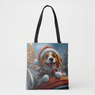 Brittany Spaniel Hund Jul Tygkasse