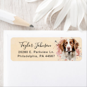 Brittany Spaniel Hund Returadressetikett Returadress Etikett