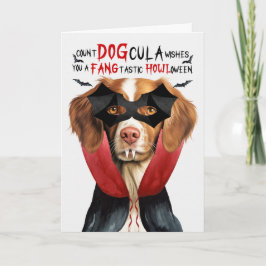Brittany Spaniel Hund Rolig Räkna DOGcula Hallowee Helgkort