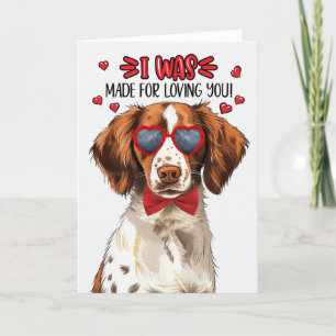 Brittany Spaniel Hund Tillverkad för att älska dig Helgkort