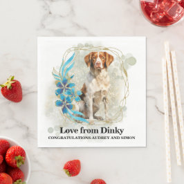 Brittany Spaniel Jag gör också servetter med hundf