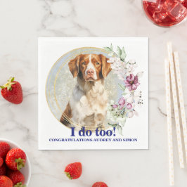 Brittany Spaniel jag tar också tupplur servetter m