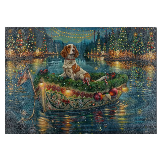Brittany Spaniel Jul Festlig resa (Framsidan)