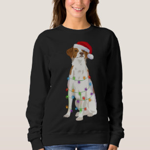 BRITTANY SPANIEL Jul Ljus Julafton Hund älskare T Shirt