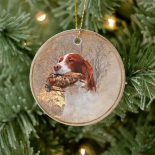 Brittany-spaniel Julgransprydnad Keramik