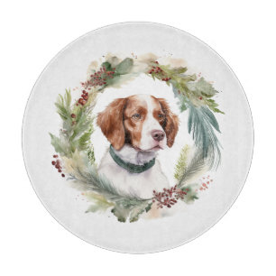 Brittany Spaniel Julkrans Festlig Valp
