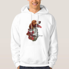 Brittany Spaniel Julpresenter Hoodie