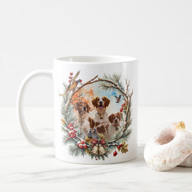  Brittany Spaniel Kaffemugg (Med munk)