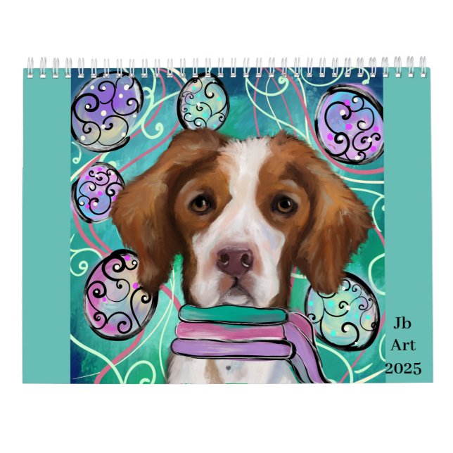 Brittany Spaniel-kalender Kalender (Baksida)
