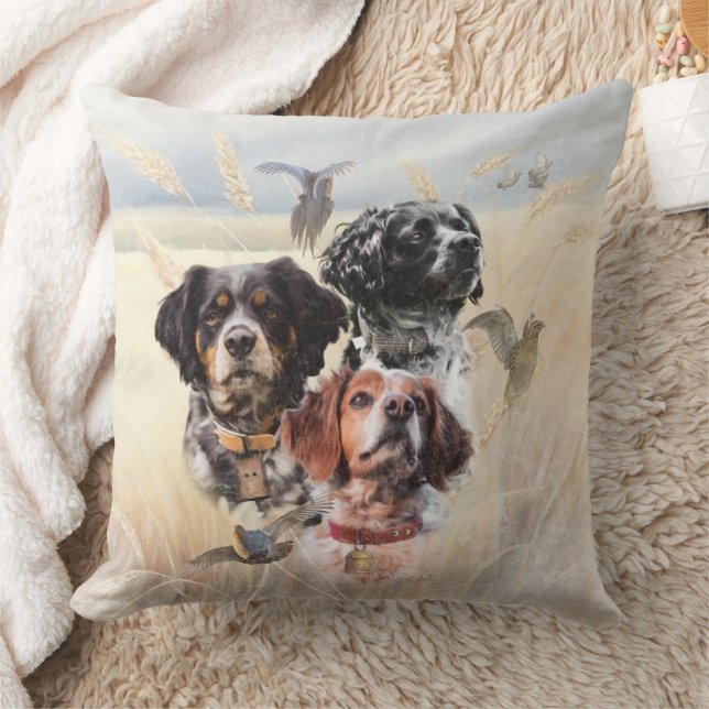 Brittany Spaniel Kudde (Filt)