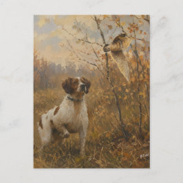Brittany Spaniel – Måsjakt Konst Vykort