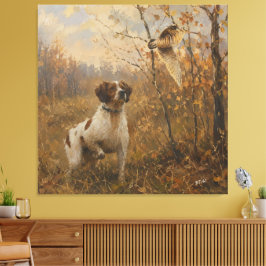 Brittany Spaniel – Måsjaktskonst Canvastryck