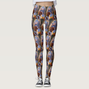Brittany Spaniel med julbelysning Holiday Leggings