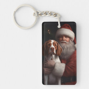 Brittany Spaniel Med Tomte Jul