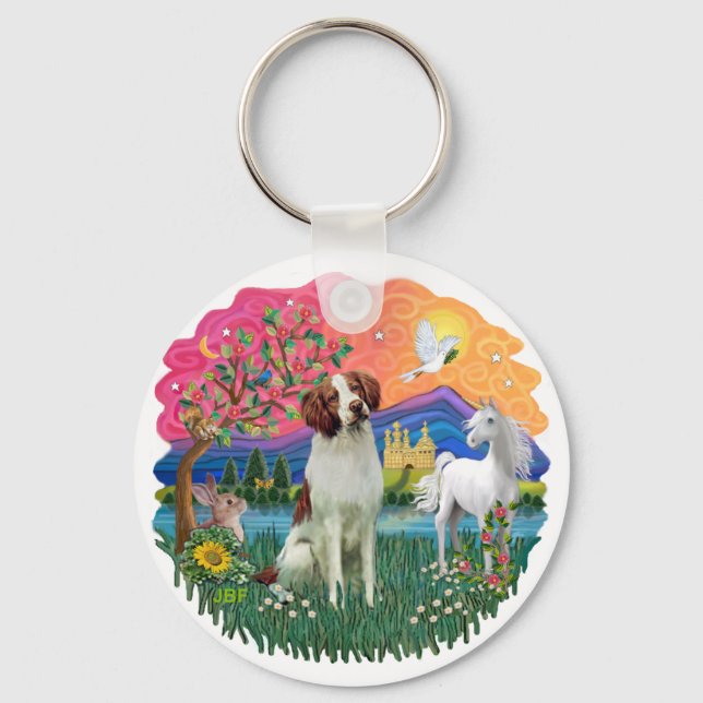 Brittany Spaniel Nyckelring (Framsida)