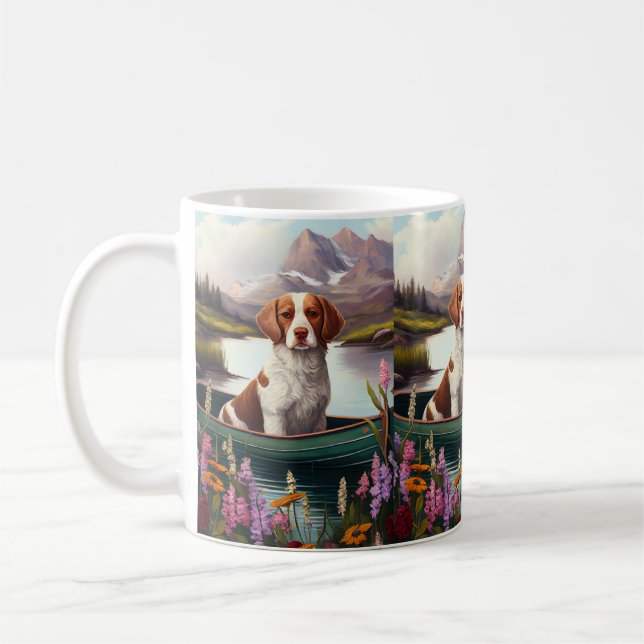 Brittany Spaniel på paddel: Ett naturskönt äventyr Kaffemugg (Vänster)
