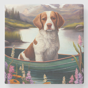 Brittany Spaniel på paddel: Ett naturskönt äventyr Stenunderlägg
