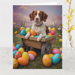 Brittany Spaniel Påskägg Kort