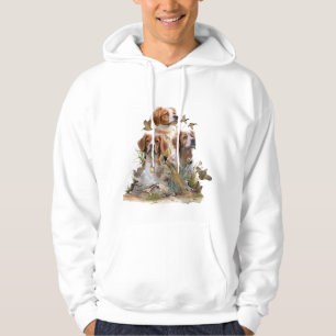 Brittany Spaniel, passion för fåglar Hoodie