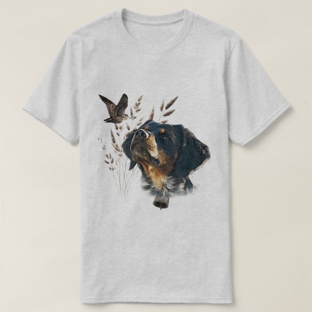 Brittany Spaniel, passion för fåglar T Shirt (Design framsida)