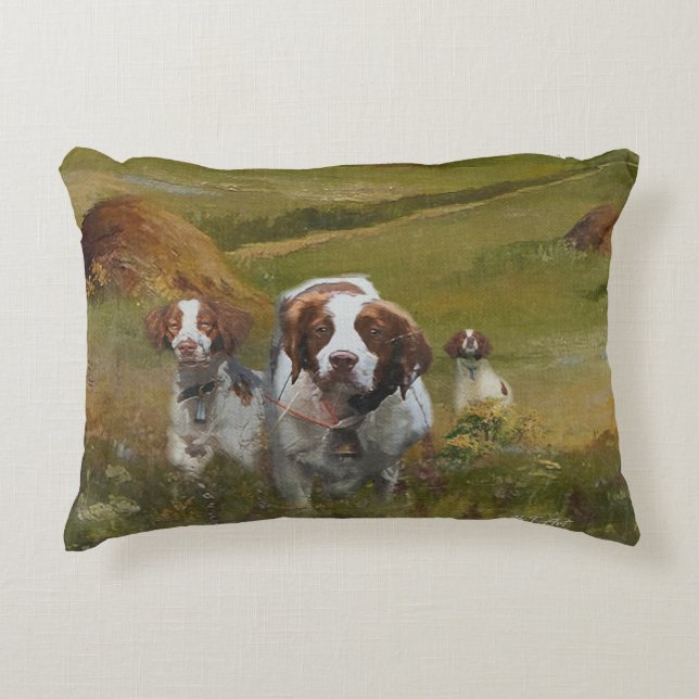 Brittany Spaniel  Prydnadskudde (Framsidan)