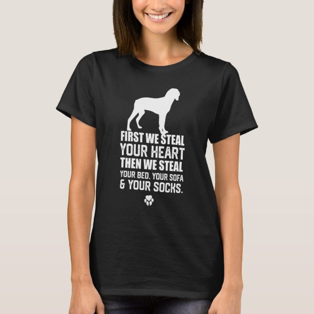 Brittany Spaniel Steal Your Heart Steal Your Bed s T Shirt (Framsida)